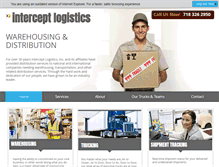 Tablet Screenshot of interceptlogistics.com